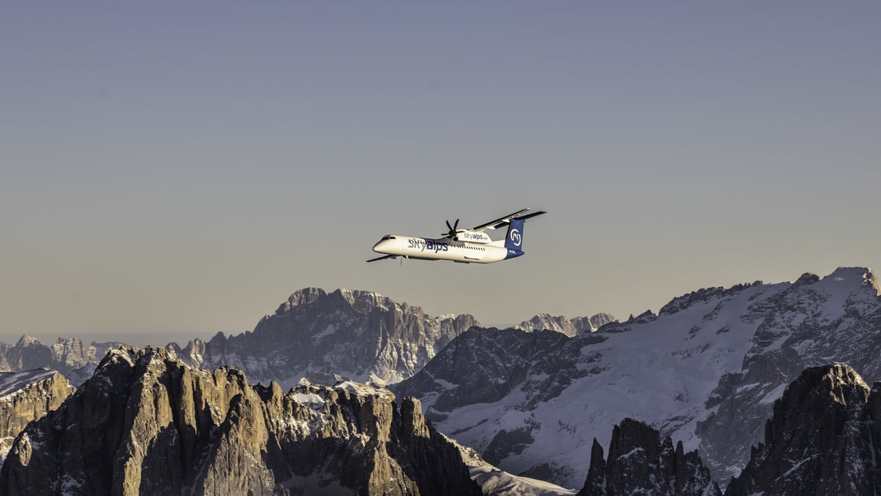 Mit dem Flugzeug nach Südtirol