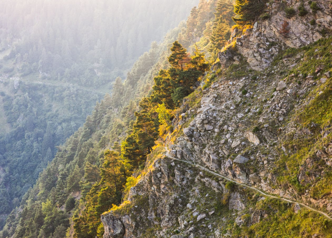 An den Hängen der Berge