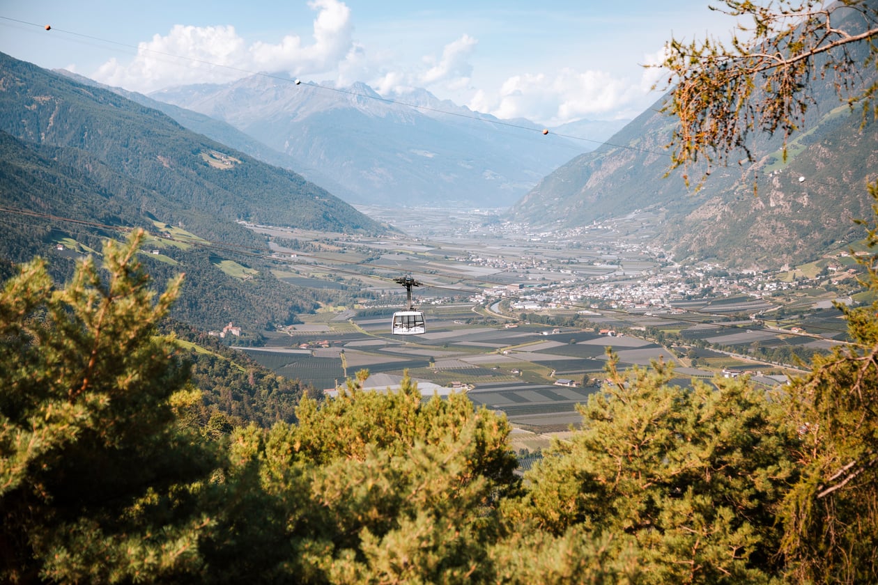 La funivia da Aschbach sopra le valli